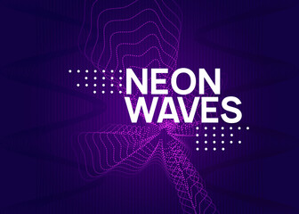 Neon trance event flyer. Techno dj party. Electro dance music. Electronic sound. Club fest poster.