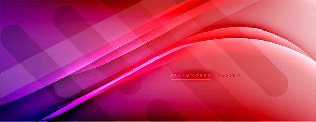 Abstract background - lines composition created with lights and shadows. Technology or business digital template. Trendy simple fluid color gradient abstract background with dynamic