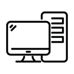 computer system vector line Icon-  Modern style high quality vector illustration.