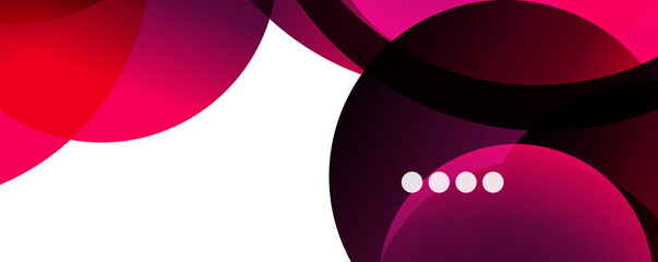 Fluid gradients, swirls and circles. Bright color lines. Vector Illustration For Wallpaper, Banner, Background, Landing Page