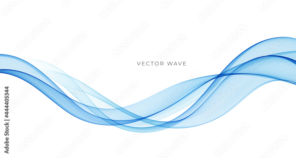 Poster Vector abstract colorful flowing wave lines isolated on white background. Design element for technology, science, modern concept.