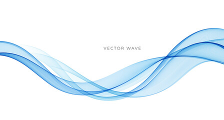 Vector abstract colorful flowing wave lines isolated on white background. Design element for technology, science, modern concept.