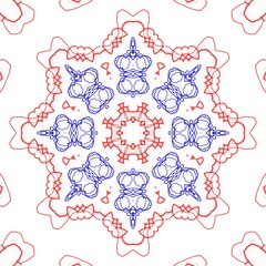 Indian floral pattern illustration for the usage of fabric designing.