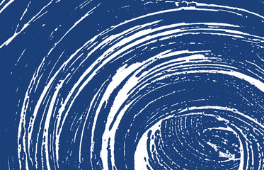 Grunge texture. Distress indigo rough trace. Excel