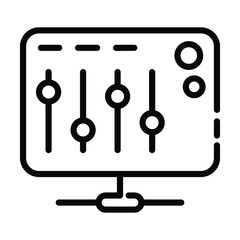 Tuner vector line Icon-  Modern style high quality vector illustration.