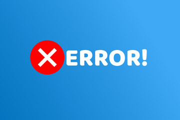 system error warning. Illustration on white isolated background.