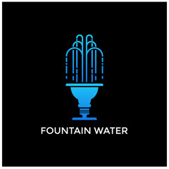 illustration vector graphic of fountain stylized vintage Park.