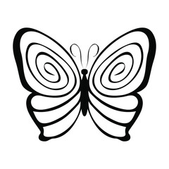 abstract butterfly vector template design.butterfly vector in black and white color. logo template, minimal, vector, simplified object- illustration
