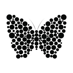 abstract butterfly vector template design.butterfly vector in black and white color. logo template, minimal, vector, simplified object- illustration