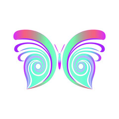 Fototapeta na wymiar abstract butterfly vector template design.butterfly vector in multicolor. logo template, minimal, vector, simplified object- illustration