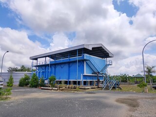 Naklejka premium Building Of Water Treatment Plant 