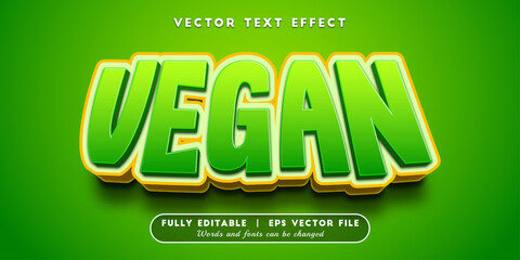Text effects 3d vegan, editable text style