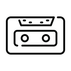 Cassette vector line Icon-  Modern style high quality vector illustration.
