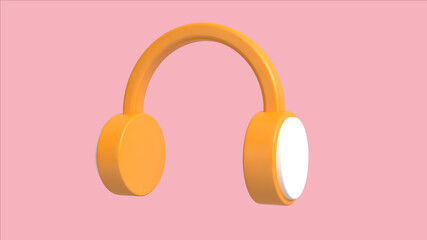 3d Rendering Illustration icon headphone