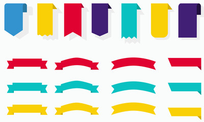 set of colorful ribbons