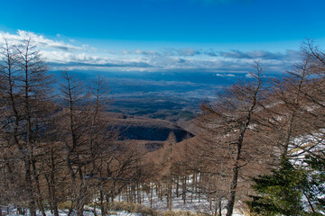 雪山からの風景