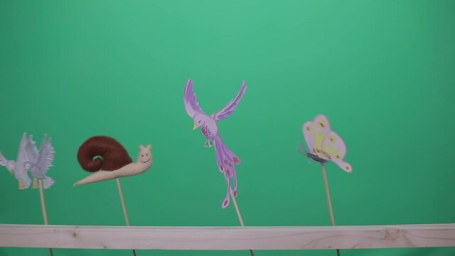 finger puppets on chroma background