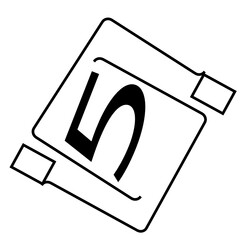 S / 5 alphabet logo design 