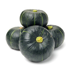 Green mini pumpkin isolated on the white background .