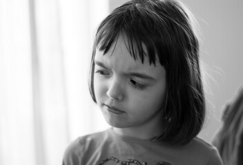 Little girl portrait at home