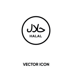 Halal vector icon. Modern, simple flat vector illustration for website or mobile app.Halal food symbol, logo illustration. Pixel perfect vector graphics	