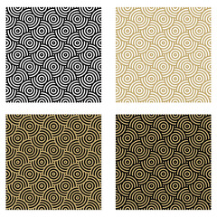 Seamless abstract gold luxury color pattern. Elegant abstract geometric pattern for various design purposes.