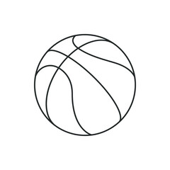 Basketball ball graphic icon. Basketball ball sign isolated on white background. Vector illustration