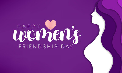 National Women's friendship day is observed every year in September to promote special friendship among women. Vector illustration
