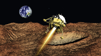 アポロ11号月面着陸態勢 © Galileo-Giken