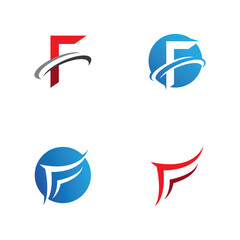 Fototapeta na wymiar F logo and symbols template vector