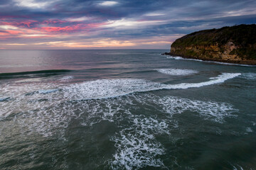 A winters sunrise at the seaside