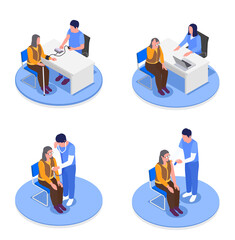 Elderly People Healthcare Isometric