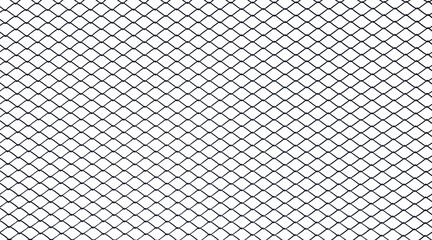 Background of black metal netting mesh. Metal links wire mesh rabitz isolated on white background....