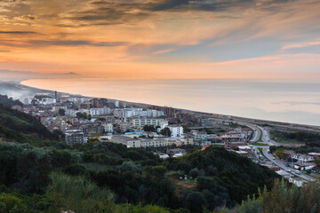 A village in algeria overlooking the sea. Jijel, algeria, A small town on the Mediterranean coast...