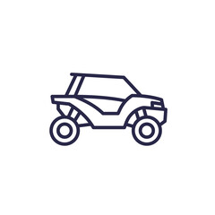 UTV line icon, Side-by-side vehicle vector