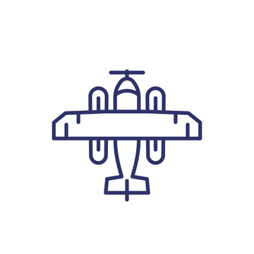 recommend clip art: seaplane line icon on white