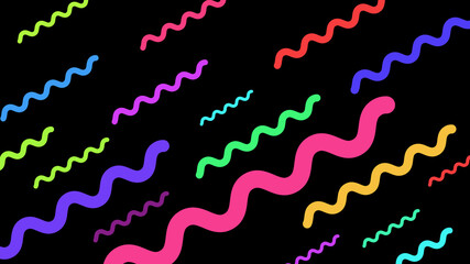 Multicolor seamless loop wiggle form background concept