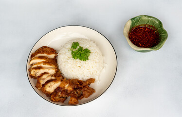 Thai Food, Pork and Chicken Rice Dishes 