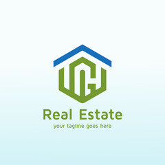real estate sector with focus on data logo design