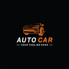 Fototapeta premium Car symbol logo template, stylized vector silhouette for transportation company. Suitable for your design need, logo, illustration, animation, etc.