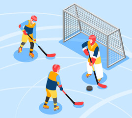 Obraz premium Olympic Hockey Match Composition