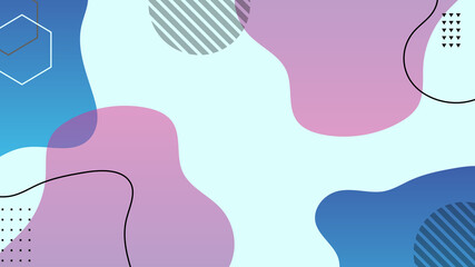 Abstract fun color pattern cartoon texture for doodle geometric background. Vector trend shape for brochure cover. Presentation title slide design template with retro midcentury geometric graphics