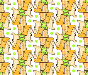 pets seamless pattern. vector illustration. minimalism simple cute postcard. Perfect for posters, packaging, templates, banners, fabrics, prints, business cards, logo. EPS10