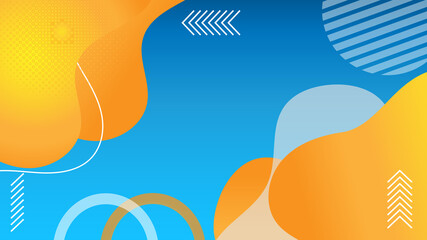 Abstract fun color pattern cartoon texture for doodle geometric background. Vector trend shape for brochure cover. Presentation title slide design template with retro midcentury geometric graphics