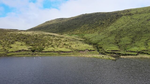 Aerial views of Pico Island n the Azores