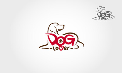 Dog Lover Vector Logo Template. This logo template great for pet shop or any type of Pet Care related business.