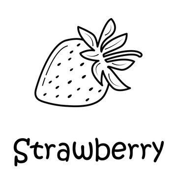 Badge strawberry with the inscription. Vector, eps
