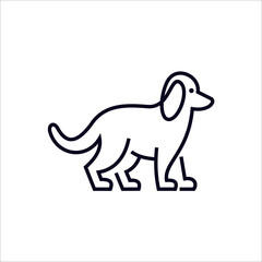 Dog logo and icon design vector template.