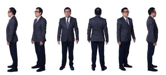 Senior Manager wear business suit pant and shoes full length isolated