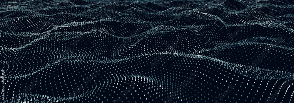 Poster cyberspace. private information, data flow, digital generation, electronic field, processed data wav